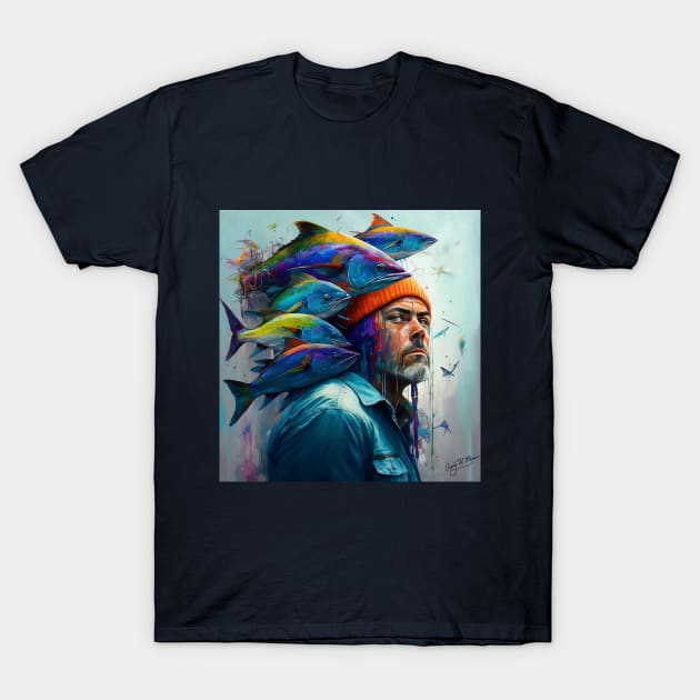 Fishing On My Mind T-Shirt by TheCore